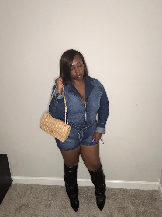 Downtown Denim Romper